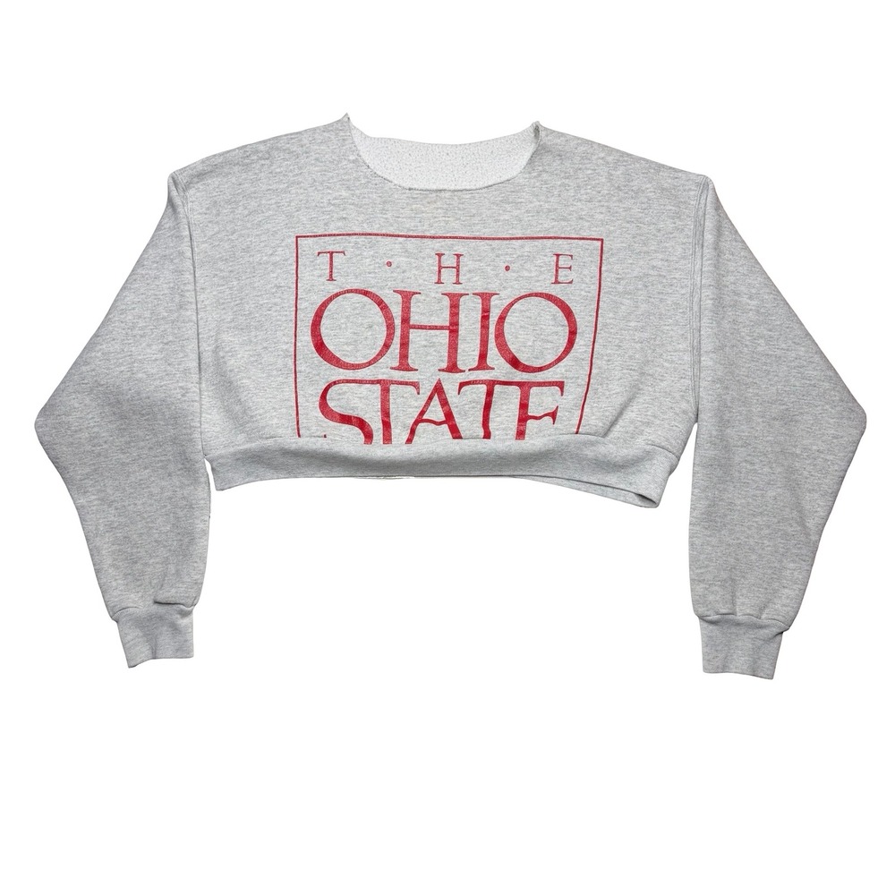 Vintage‎ 90s OSU Ohio St Buckeyes cropped reworked college sweater